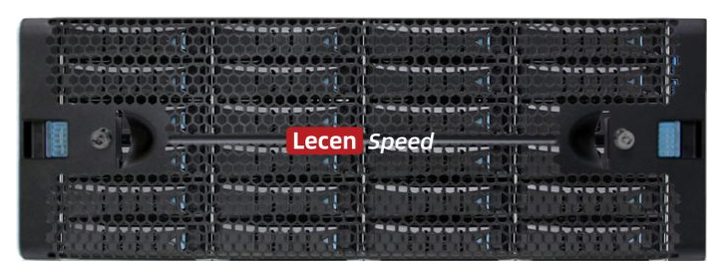 LecenSpeed ETN24 共享存储系统正面实拍，24 个硬盘位